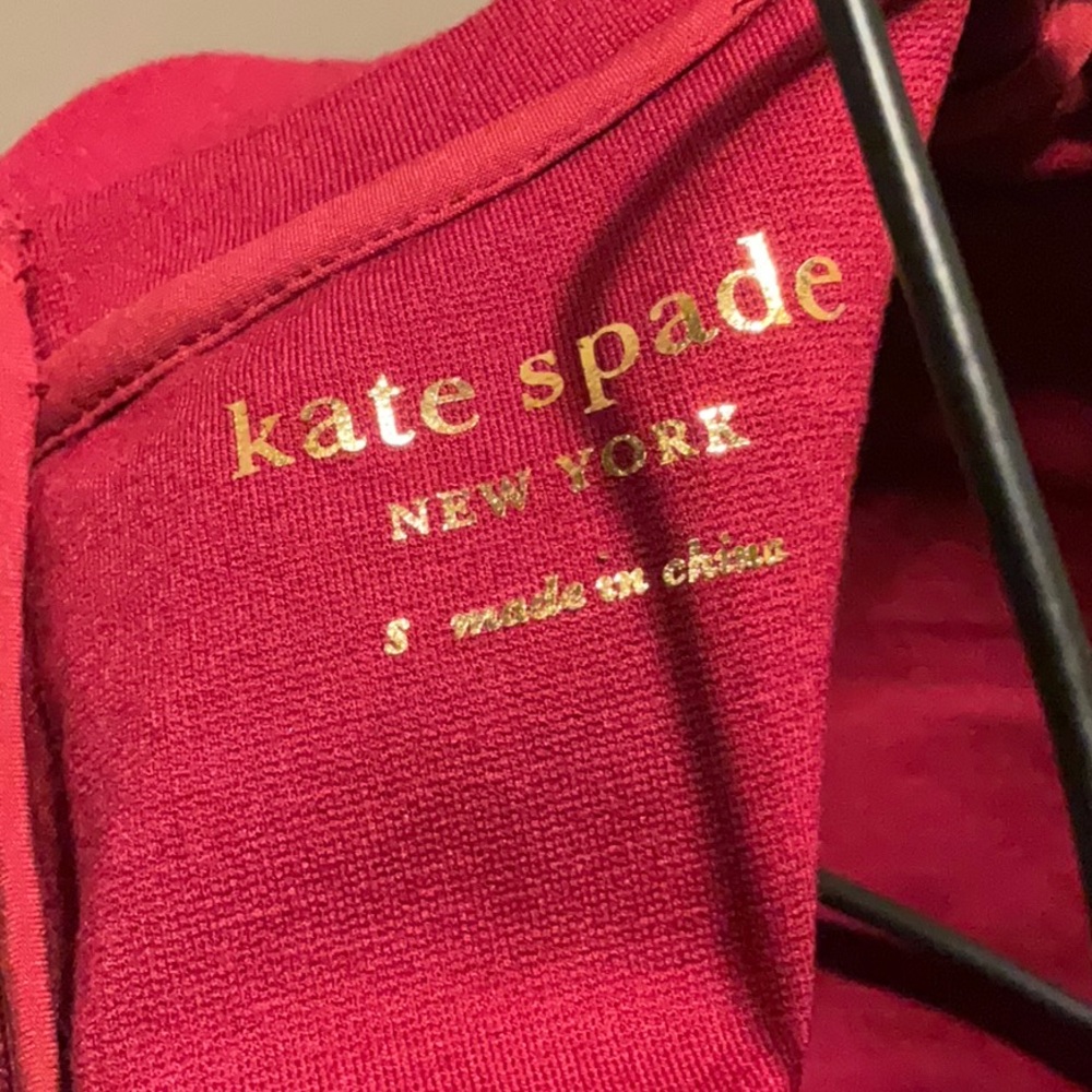 NWT Kate Spade Red A-Line Bell-Sleeve Dress Sz. S - Picture 7 of 8